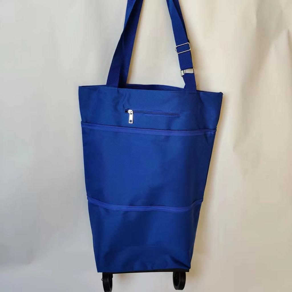 Faltbarer Polyester-Einkaufswagen mit Rädern - Tragbare Trolley-Tasche
