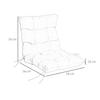 Garden Back Chair Cushion, Comfortable Patio Seat Cushion Pad with Backrest for Outdoor & Indoor Use, Light Grey