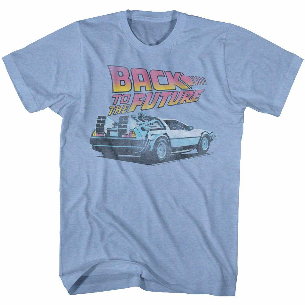 Back To The Future Future Light Blue Heather Adult T-Shirt XXL