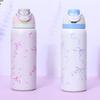 Ribbon Bow Pattern Print Water Bottle Thermos Cup For Sports Travel School Gift