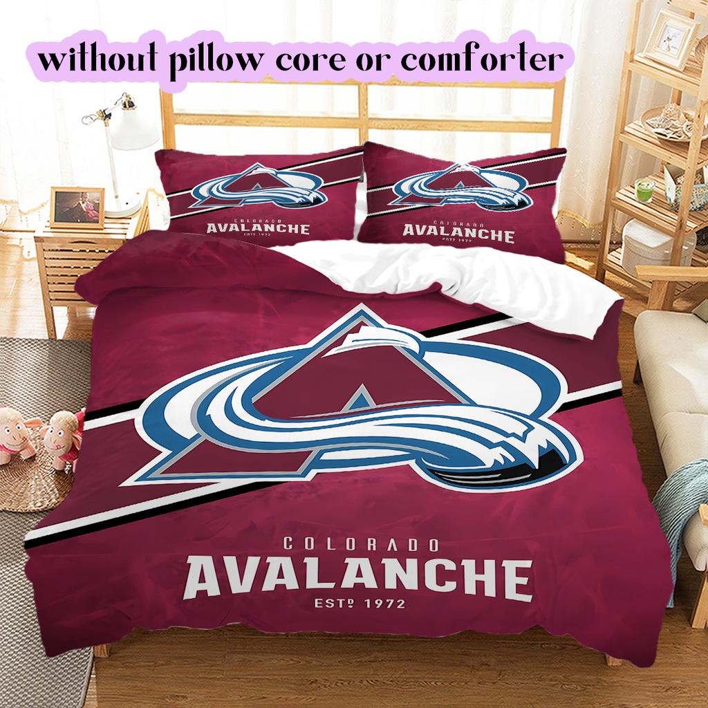 Set Copripiumino Trapuntato con Motivo Logo Hockey su Ghiaccio Federa Decorazione per la Casa Regalo di Compleanno (1* copripiumino + 2* federe, senza imbottitura)