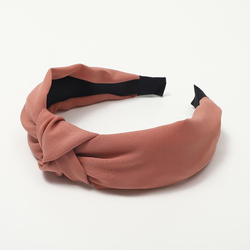Fascia in twill tinta unita con temperamento semplice, nodo a bordo largo, fermaglio a pressione da donna, fascia traspirante