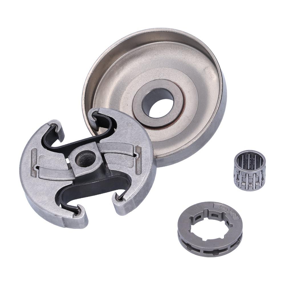 Kit de piñón de llanta plateado oscuro para Husqvarna 325 340 346XP 345 350 351 353 445E 450in-7T