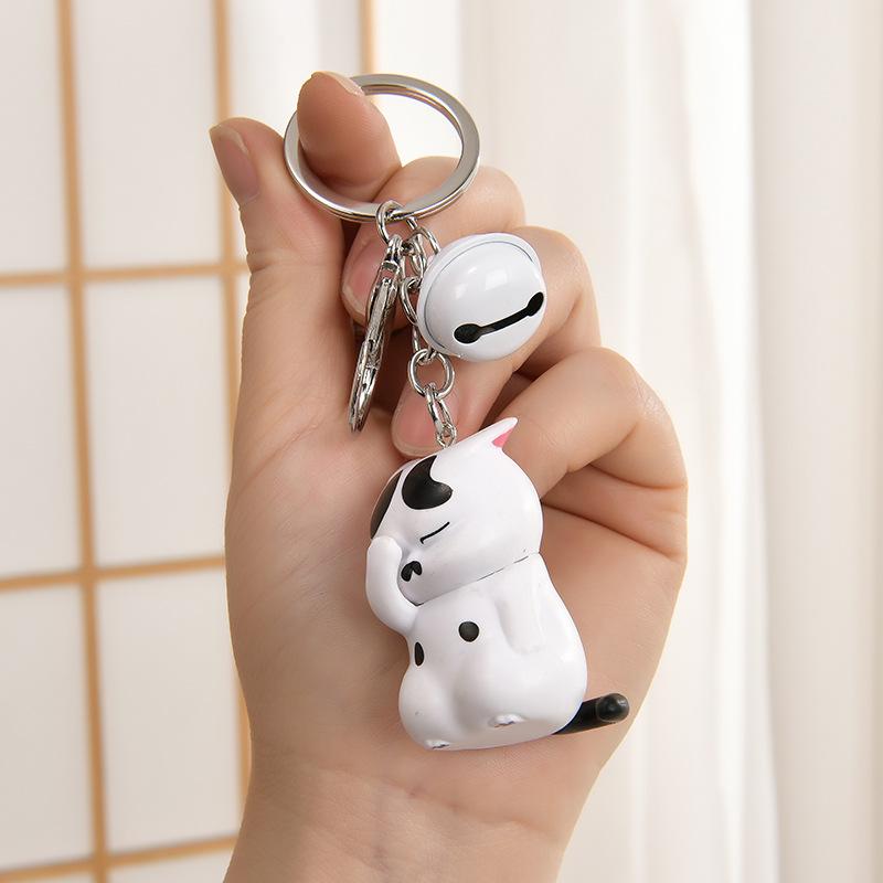 10pcs Cartoon Cute Face-Covering Keychain Cartoon Bag Pendant Small Glue Head Cat Keychain Cartoon Cute Kitten Keychain