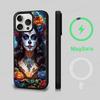 Catrina Beautiful Rose Girl Skull Phone Magnetic Case For IPhone 16 14 13 12 11 15 ProMax Plus For Magsafe Wireless Charge Cover