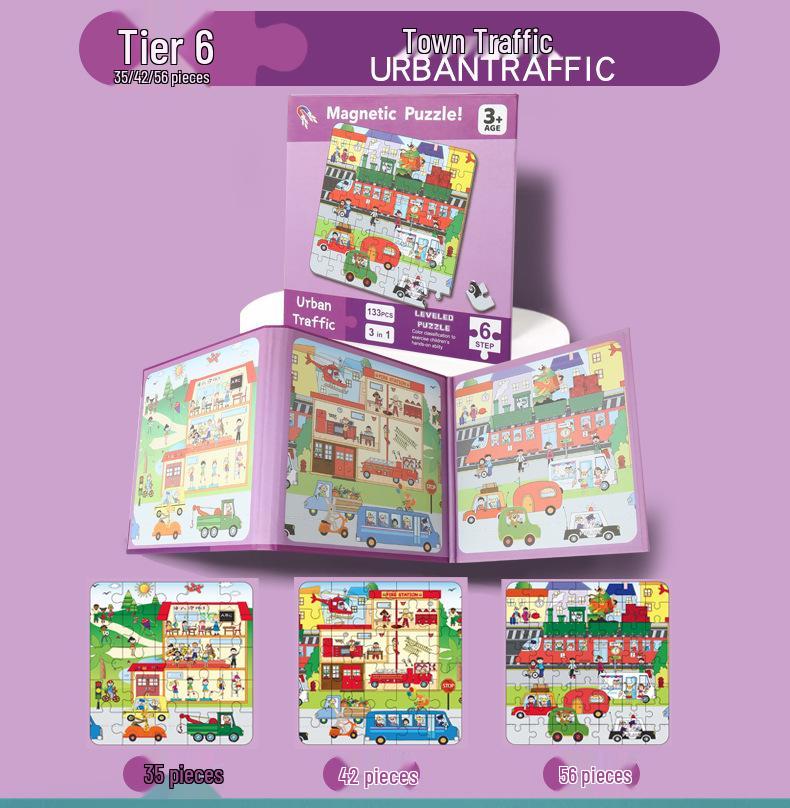 Magnetic Puzzle for Toddlers: Early Educational Toy for Ages 1-6, Boys & Girls