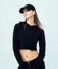 ATTENTIONROW FOR WOMEN Big Flower Logo Embroidered Ball Cap (Black)