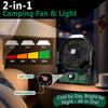 Portable Fan Rechargeable, Cordless Battery Powered Fan with LED Lantern, Outdoor Table Fan,USB Battery Operated Fans for Travel