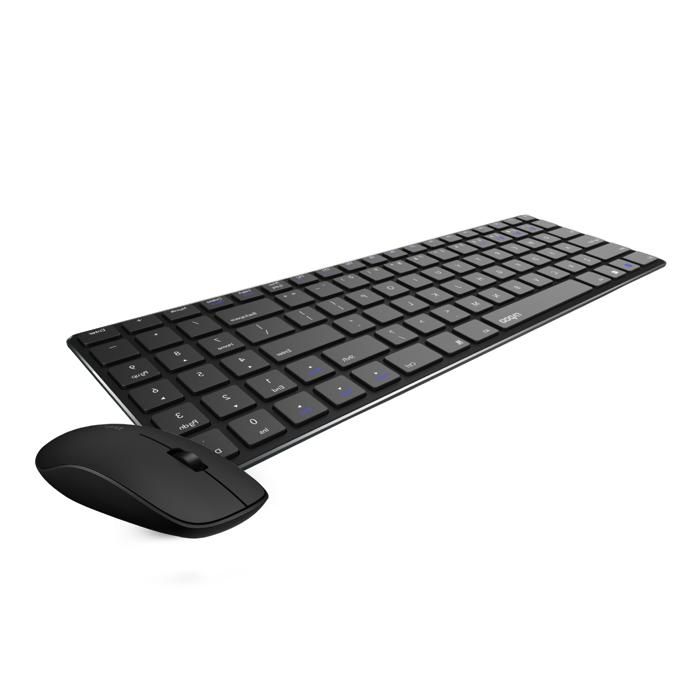 Ensemble Clavier + Souris - RAPOO - 9300M - Sans fil - Bluetooth 3.0/4.0/5.0 - Noir