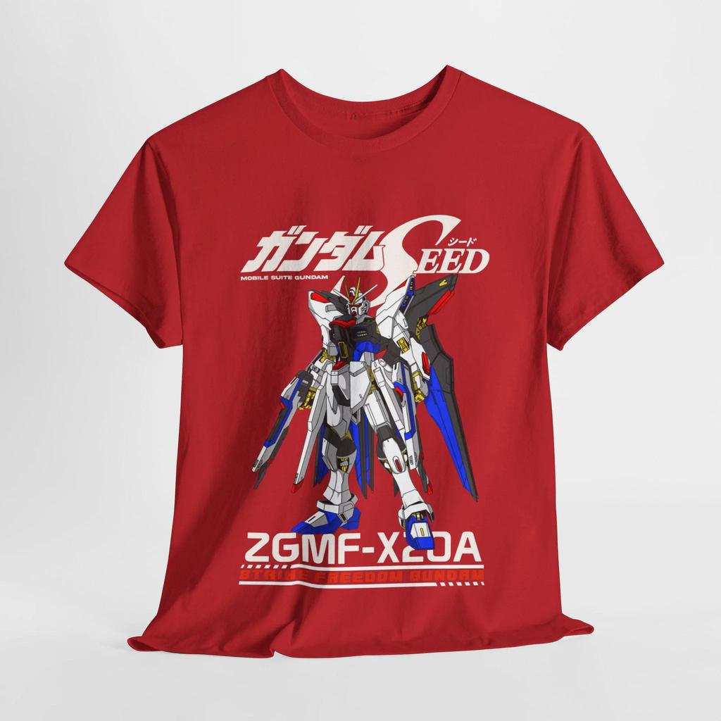 2026 summer New Gundam pattern Warrior Loose Short Sleeve pure cotton Tshirt  Pure Cotton Round Neck TopTrendy quality shirt