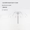 TianAi Transparent 8-Rib Long-Handle Umbrella