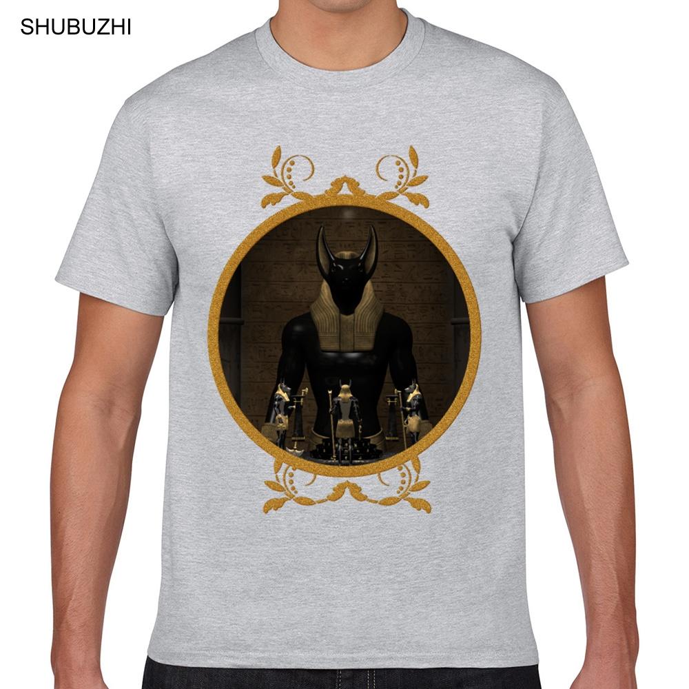 

Tops T Shirt Men anubis the egyptian god ONeck Vintage Custom Male Tshirt fashion tshirt men cotton brand teeshirt S