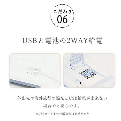 SMALY Actress Mirror with Light, Tabletop, Wall-Mounted, Hollywood Mirror, USB, Battery Operated, 2-Way, Portable