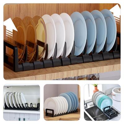 Dish Rack Drying Kitchen Holder Counter Plate Racks Plastic Sink Stand Drainboard Dryer Dishes Set Black Strainers Drainer