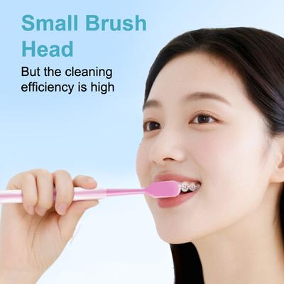 1/3 ks Ultrajemný měkký vlnitý kartáček na zuby pro ruční čištění Měkké vlákno Hloubkové čištění Zubní kartáček Přenosný Domácí Cestovní Čištění