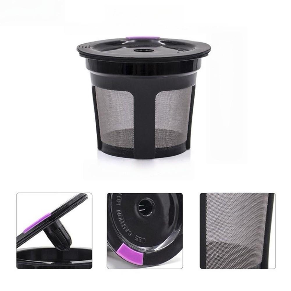 4pcs Reusable Coffee Filter Refillable Filter Food-grade PP K-Cup Universal Fit Stainless Steel Espresso Strainer Basket