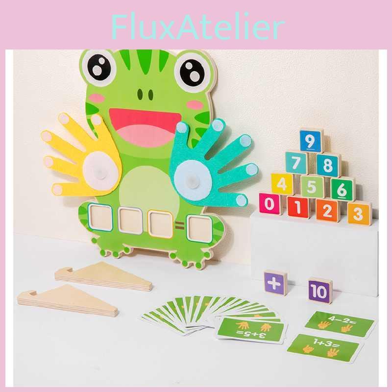 Wooden Frog Finger Math Puzzle For Kids Learning Addition And Subtraction Skill Development