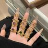 Year of The Snake Light Luxury Sweet Cool Color Treasure Snake Ring Women's Niche Design High Sense Unique Index Finger Ring Accessories Tide