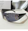 Y2K Rhinestone-Encrusted Large-Frame Sunglasses for Women