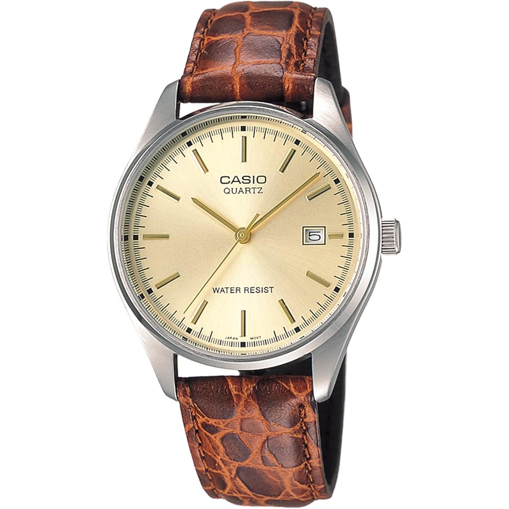 Casio Collection MTP-1175E-9AJF Standard Men s Watch Analog Quartz Leather Band Gold