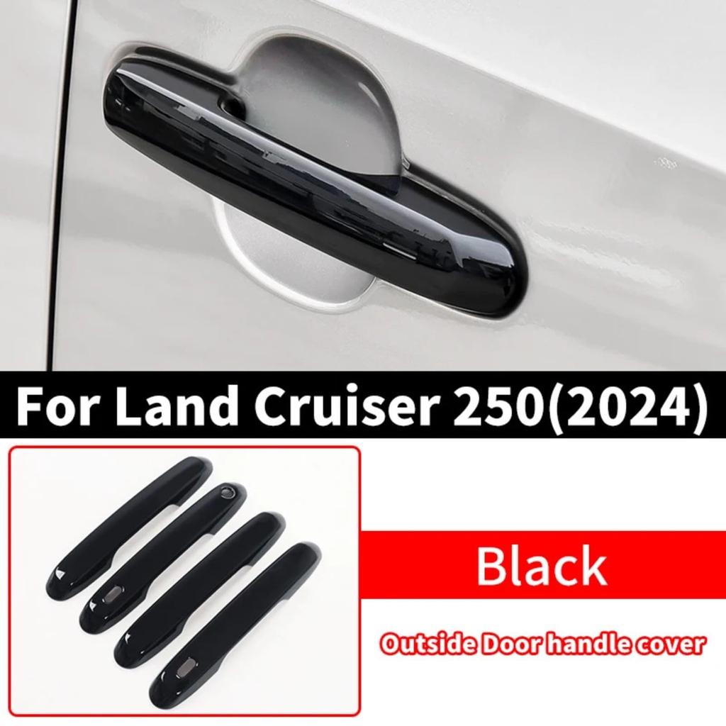 Acid Door Handle Covers for Toyota Land Cruiser 250 Full Coverage Outer Door Handle Piano Black (GDJ250W/TRJ250W) - Covers,