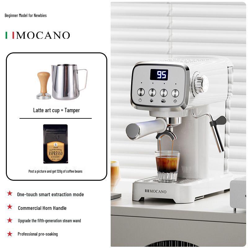 Обновленная полуавтоматическая эспрессо-машина с капучинатором для домашнего использования