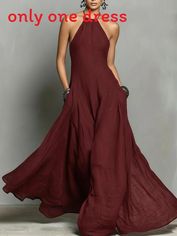 Summer Women Dress With Backless Design For Casual Travel And Party Wear