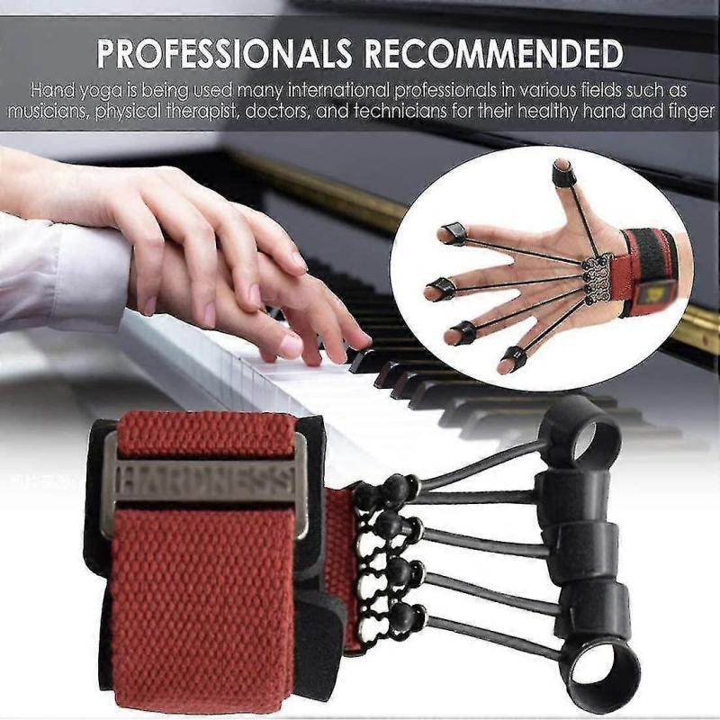 Finger Extensor Exerciser Hand Yoga Resistance Band Strength Trainer Tw