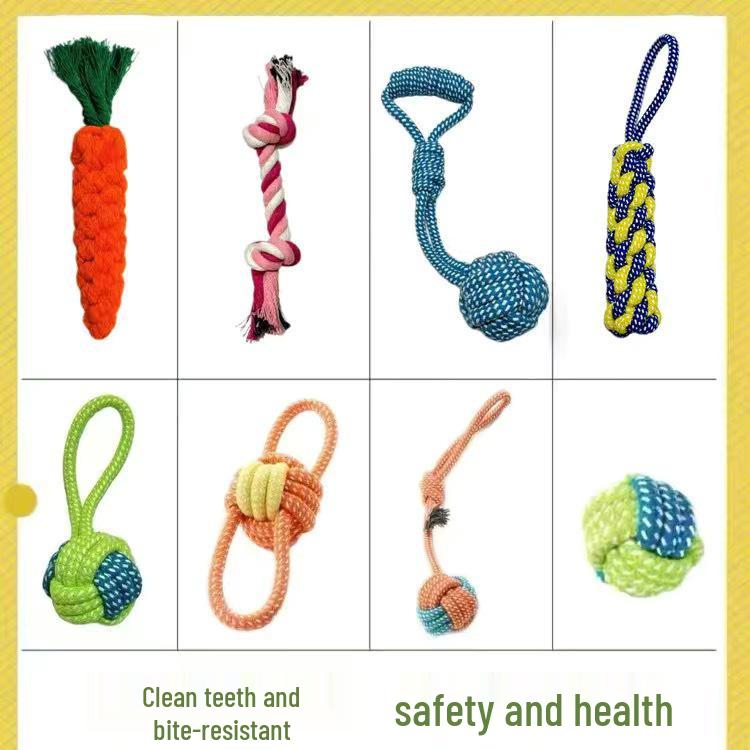 Durable Cotton Rope & Frisbee Toy Set for Small to Medium Dogs