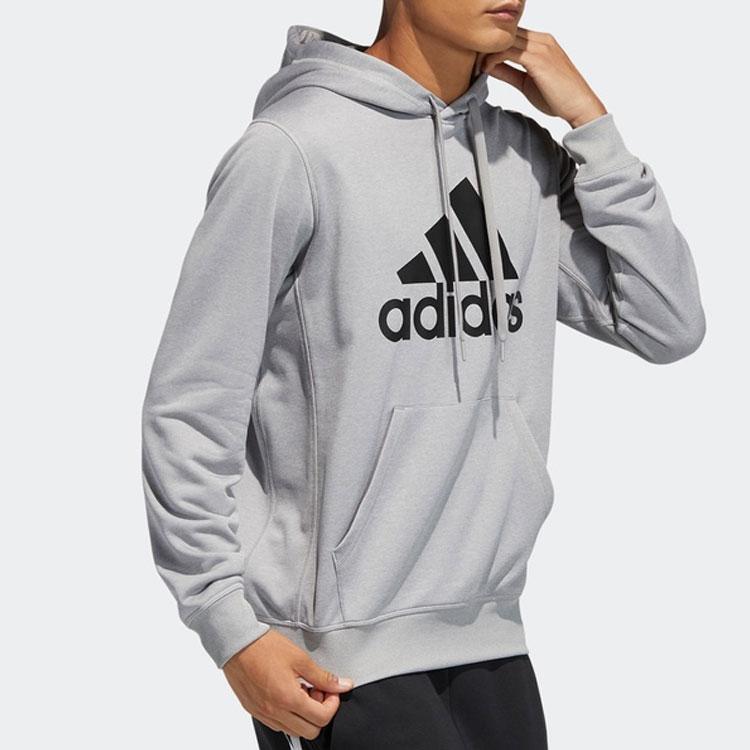 Adidas Casual Running Training Hoodie Men Tops Gray GN0828