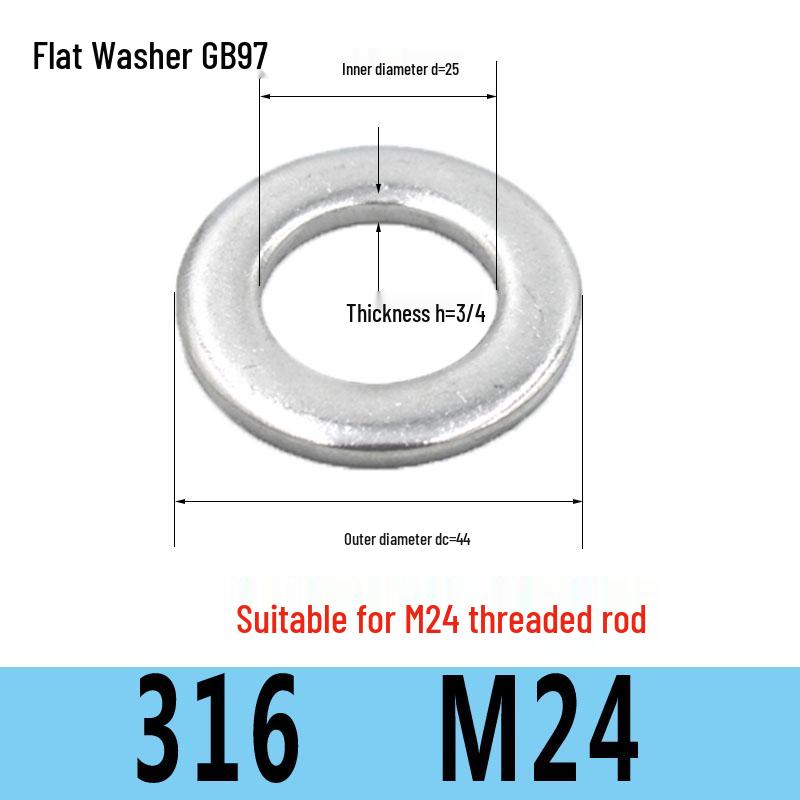 Stainless Steel Flat Washer Spacer (304/316/201) M3-M36