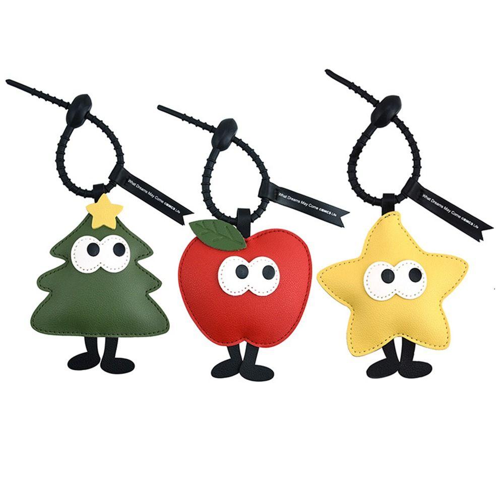 3Pcs Lovely Christmas Tree Keychain Cartoon Hand Strap Keychain  Cute Bag Accessories