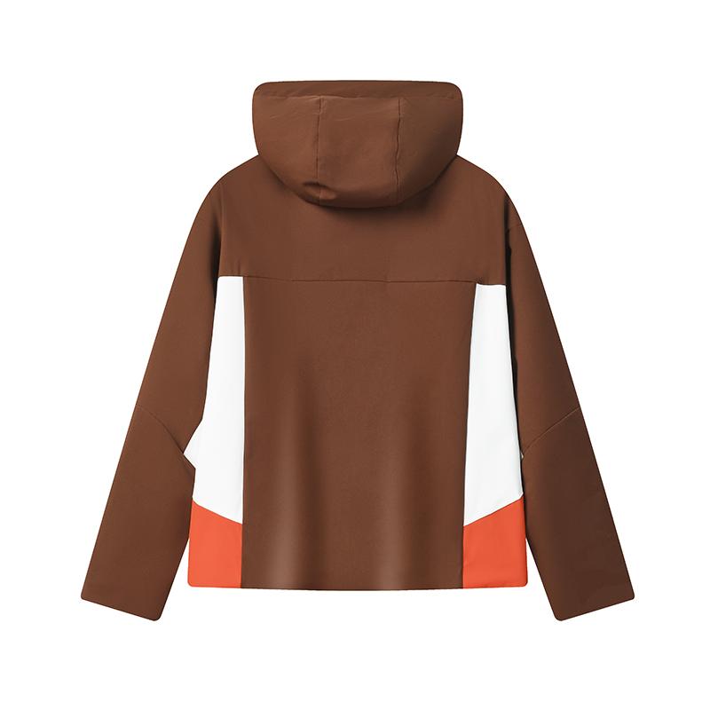 Fila Original Fashion Retro Casual Versatile Soft Comfortable Two-Piece Down Jacket Women Outerwear Magnolia-Brown F11W549913FBN