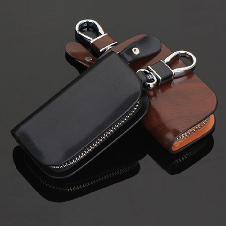 Brown Leather Cover Auto Car Remote Key Fob Case Bag Fob Bag