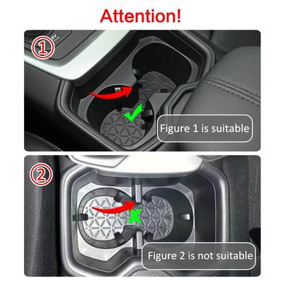 For Toyota RAV4 2019 - 2025 Car Cup Holder Storage Box Shock-Absorbing Central Armrest Cup Tray TPE Tidying