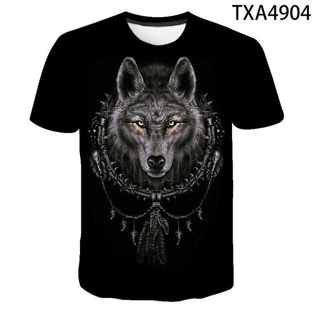 3D T Shirt Wolf New Summer Men Ladies Kids Casual Short Sleeves Fashion Print T Shirt Tops Boys Girls Kids Cool T Shirts