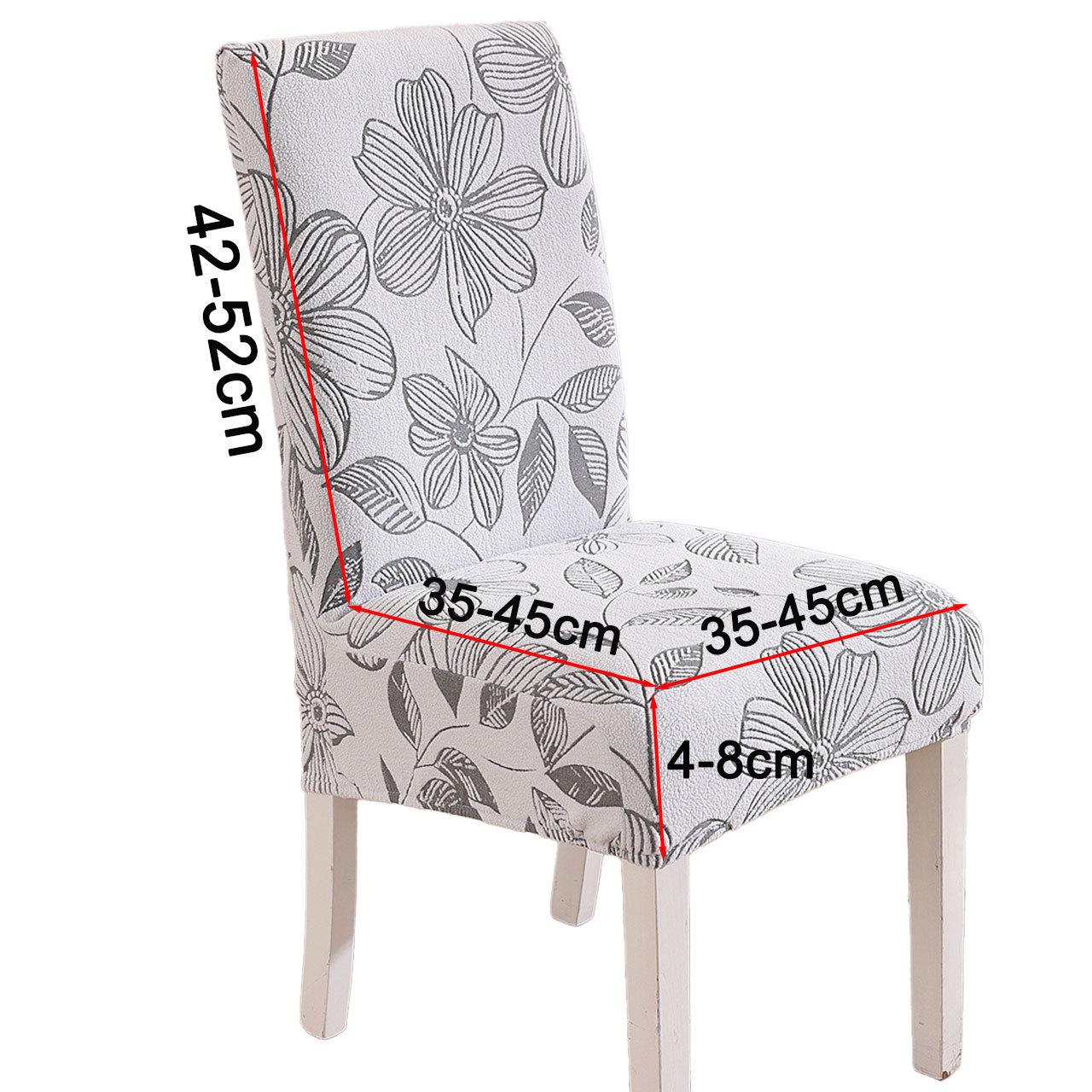 

2025 Dual Color Jacquard Stretch Chair Cover Integrated Household Dust Proof Dining Chair Cover темно-серого