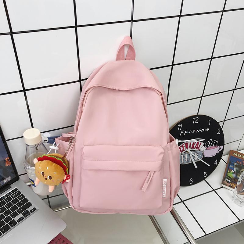 

Модный школьный рюкзак для подростков, водонепроницаемый нейлоновый рюкзак для девочек, милый женский рюкзак для ноутбука, дорожная сумка, черный, розовый, рюкзак для книг, унисекс