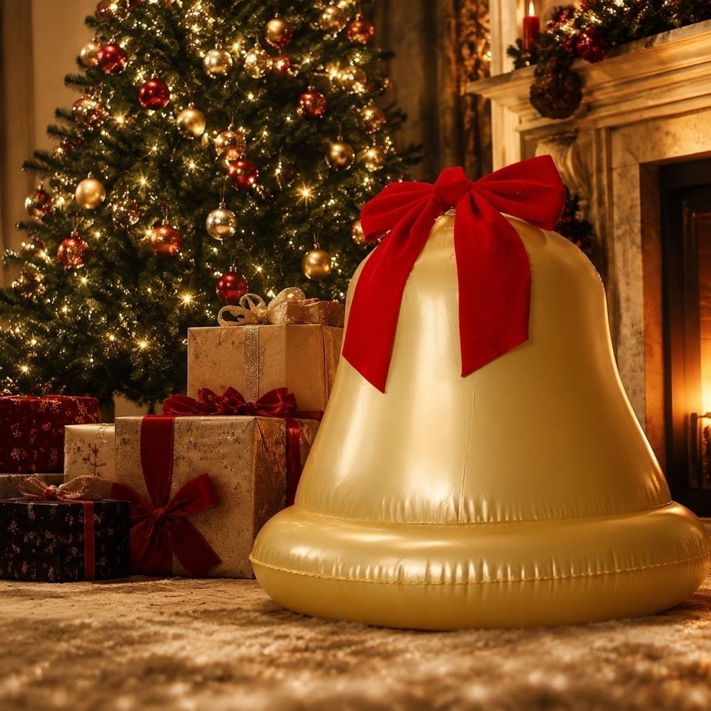 505040 Cm Christmas Inflatable Bell, Blow Up Bell Decoration for Holiday