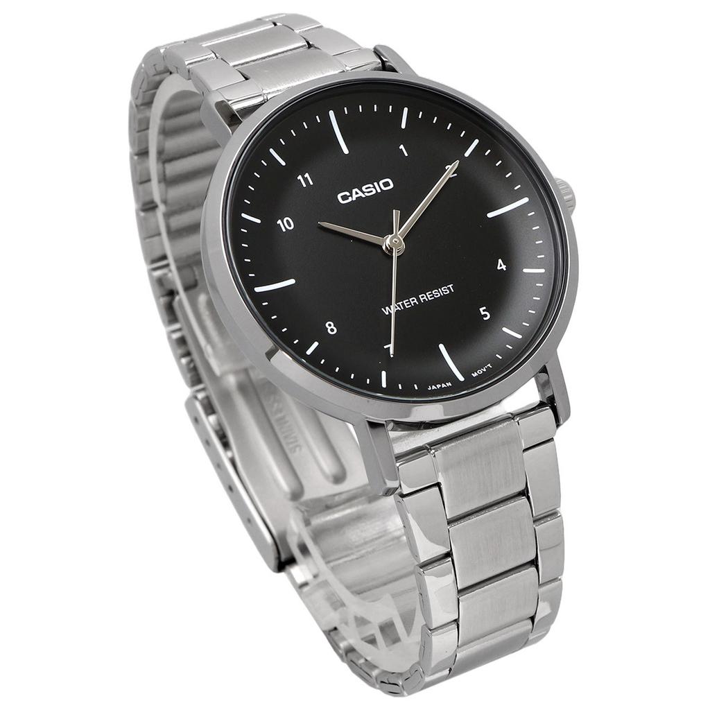 Casio Black Metal Overseas Model Wristwatch, Watch, Quartz, Women's, Band, LTP-VT03D-1B