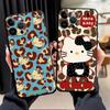 Case for iPhone 17Air XR XS Max 13 12 11 17 Pro Max 15 16 14 Plus 7 8 Black Soft Phone Cover Sanrio Hello Kitty