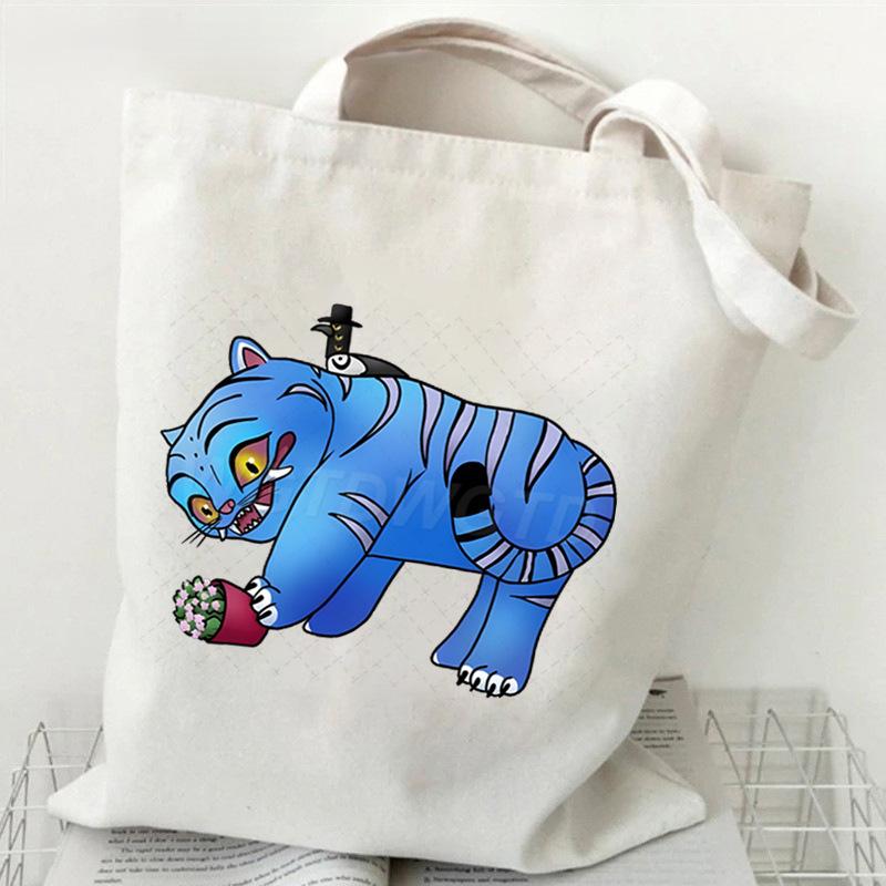 Witch Hunters Peripheral Printing Fashion Shoulder Bag Women's Large Capacity Student Portable Tote Bag Canvas Bag