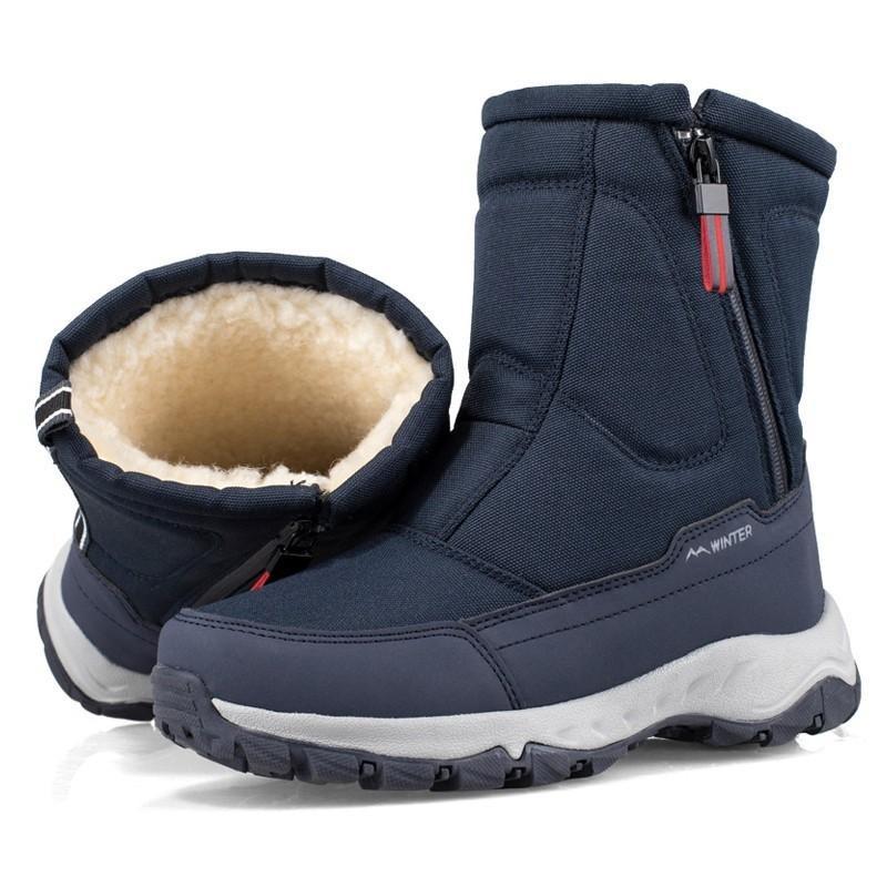Winter Thickened Snow Boots Plush Warm Non Slip and Waterproof Men's and Women's Short Tube Cotton Shoes