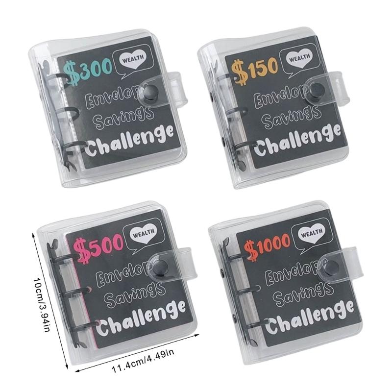 25 Pockets Money Holder Paper Money Collection Book Currency Holder Album 3 Rings PVC Binder Budget Money Saving Planner