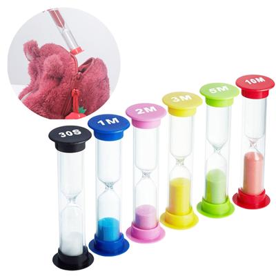 Clessidra 6 Pezzi Clessidra Colorata Orologio a Sabbia da 30 Secondi a 10 Minuti Cronometraggio Preciso per Cucinare Giochi Allenamenti