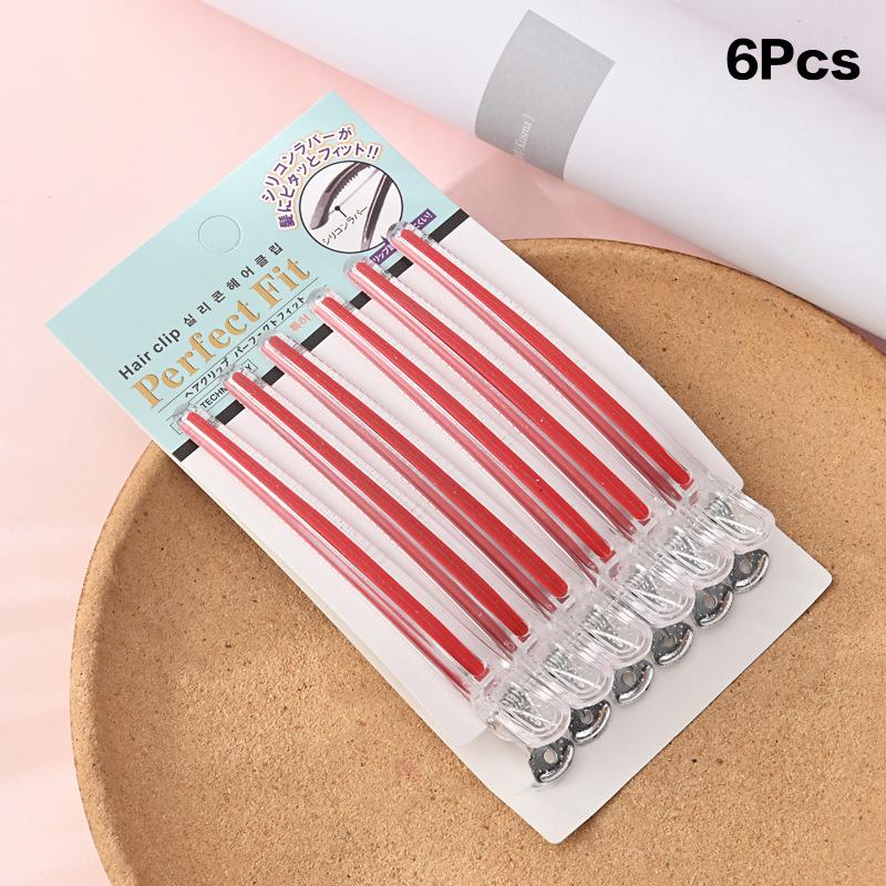 6Pcs Pro Seamless Alligator Clip Hair Clip Barbershop Haircutting Sectioning Hairpin Salon Household Beauty Styling Tools