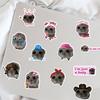 56 pièces Autocollants Meme Hamster Triste Autocollants Mignons Esthétique Téléphone Carnet Valise Ordinateur Portable Réfrigérateur Mur Animal de Dessin Animé Autocollant
