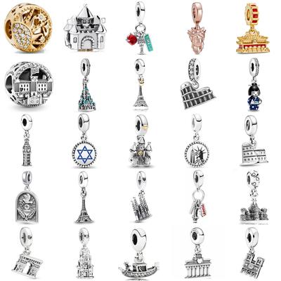 New 925 Silver The Forbidden Eiffel Tower Pendant Bead Fit Original European Charms Bracelet Jewerly Accessories Gifts