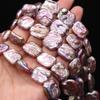 1String, Purple Natural Freshwater Pearls, 15×18mm, Handmade Rectangle Pearl Beads for Jewelry Making DIY, Cheapest Items Available 36cm
