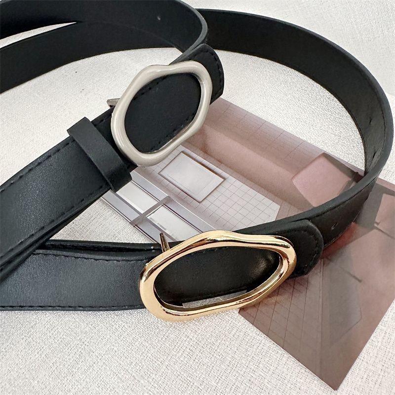 Inspired Vintage Womens Denim Belt Sleek Pu Material With Twisted Oval Buckle